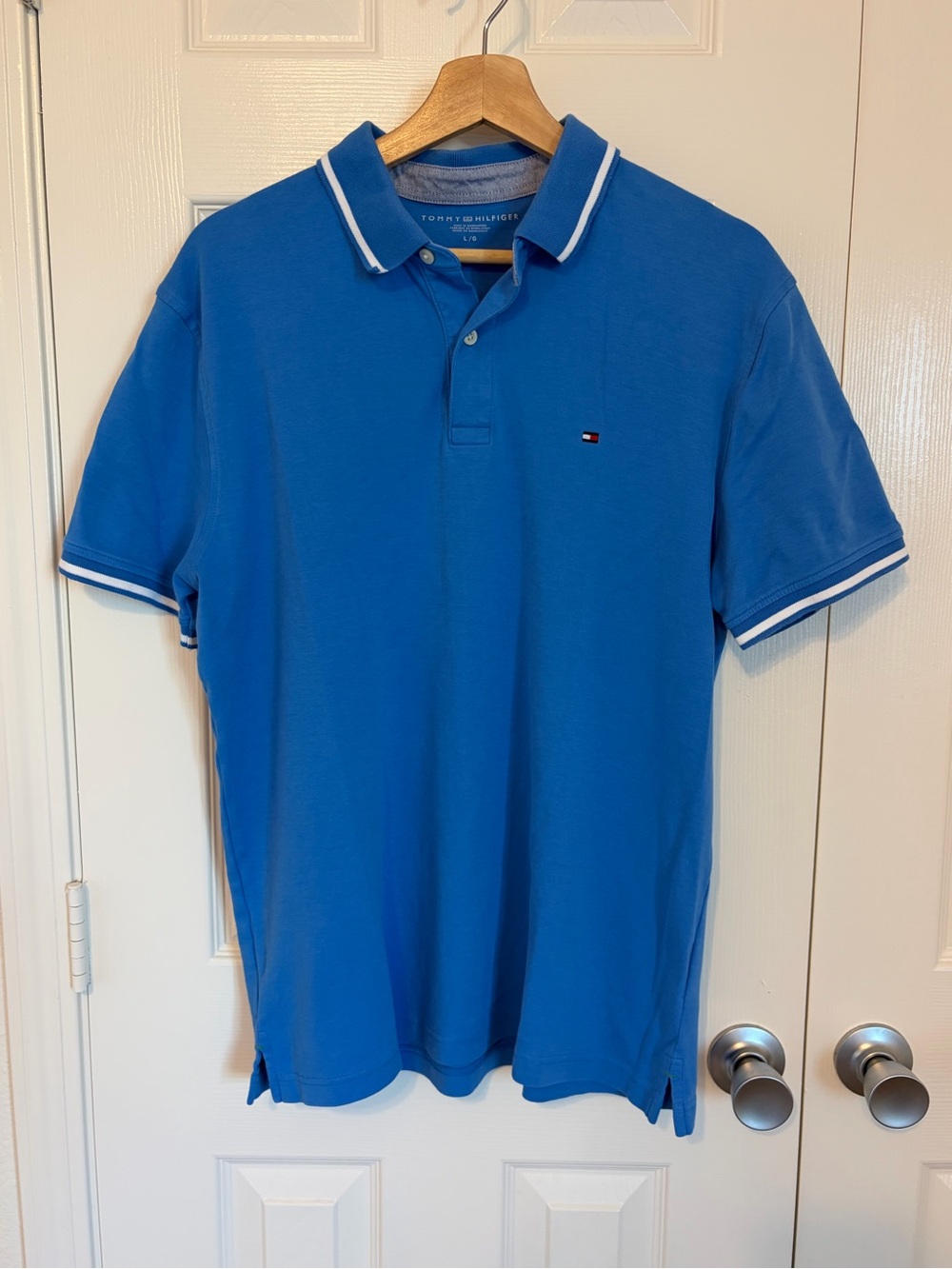 Tommy Hilfiger Royal Blue Polo with Contrast Trim size L
